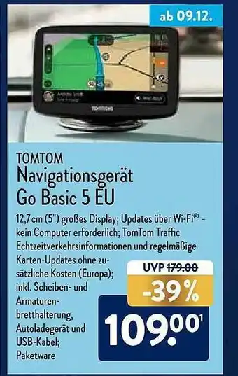 Aldi Nord Tomtom Navigationsgerät Go Basic 5 Eu Angebot