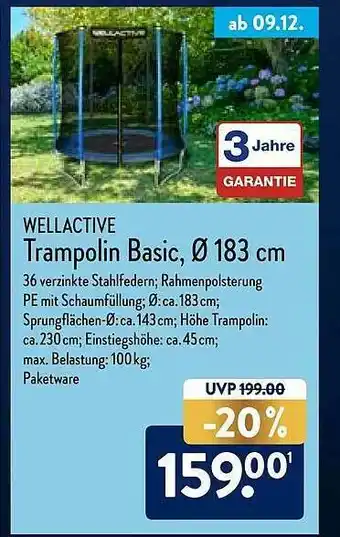 Aldi Nord Wellactive Trampolin Basic Angebot