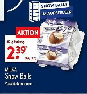 Aldi Nord Milka Snow Balls Angebot