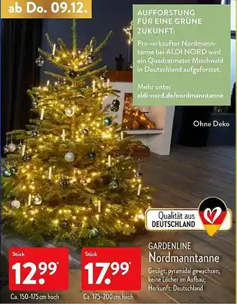 Aldi Nord Gardenline Nordmanntanne Angebot