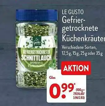 Aldi Nord Le Gusto Gefriergetrocknete Küchenkräuter Angebot