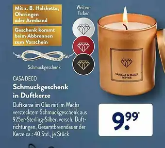 Aldi Süd Casa Deco Schmuckgeschenk In Duftkerze Angebot