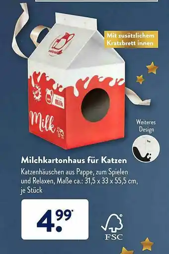 Aldi Süd Milchkartonhaus Für Katzen Angebot