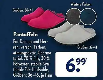 Aldi Süd Pantoffeln Angebot