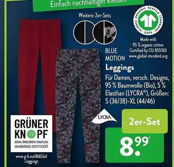 Aldi Süd Blue Motion Leggings Angebot