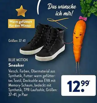 Aldi Süd Blue Motion Sneaker Angebot