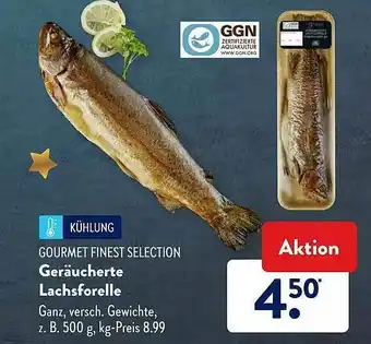 Aldi Süd Gourmet Finest Selection Geräucherte Lachsforelle Angebot