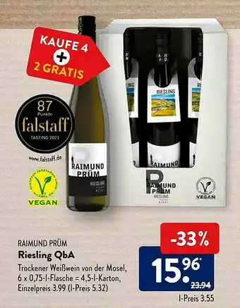 Aldi Süd Raimund Prüm Riesling Qba Angebot