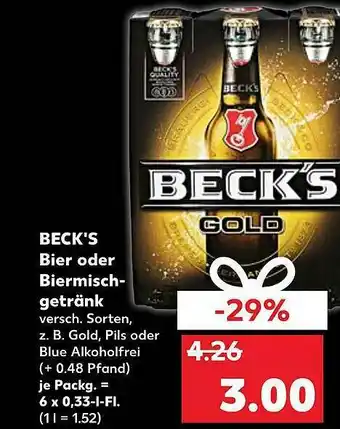 Kaufland Beck's Bier Oder Biermisch-getränk Angebot