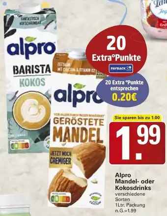WEZ Alpro Mandel- oder Kokosdrinks Angebot