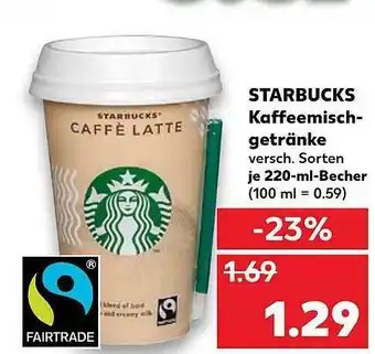 Kaufland Starbucks Kaffeemisch-getränke Angebot