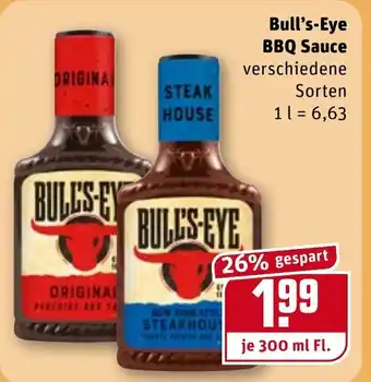 REWE Bull's Eye BBQ Sauce 300ml Angebot