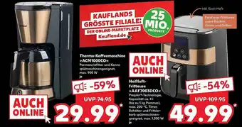 Kaufland Thermo-kaffeemaschine »acm1000co« Heißluft-fritteuse »aaf7003dco« Angebot