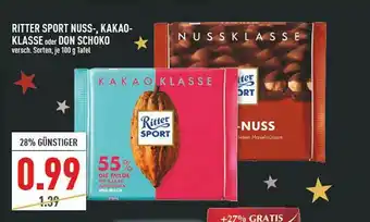 Marktkauf Ritter Sport Nuss- Kakao- Class Oder Don Schoko Angebot