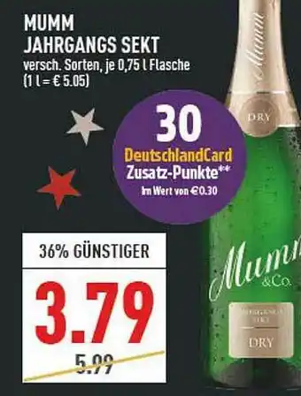 Marktkauf Mumm Jahrgangs Sekt Angebot