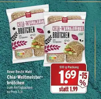 Wasgau Rewe Beste Wahl Chia-weltmeisterbrötchen Angebot