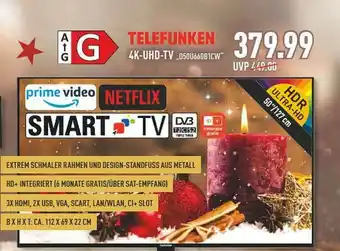 Marktkauf Telefunken 4k-uhd-tv „d50u660b1cw“ Angebot