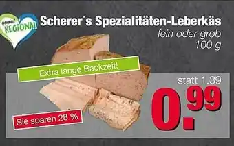 Edeka Scherer Scherer's Spezialitäten-leberkäs Angebot