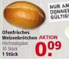 Multi Markt Ofenfrisches Weizenbrötchen Angebot