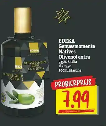 NP Discount Edeka Genussmomente Natives Olivenöl Extra Angebot