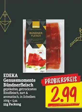 NP Discount Edeka Genussmomente Bündnerfleisch Angebot