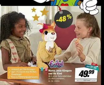 Rofu Kinderland Mama Josie Känguru Und Ihr Kind Furreal Angebot