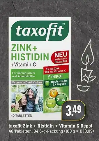 Scheck-in-Center Taxofit Zink + Histidin + Vitamin C Depot Angebot