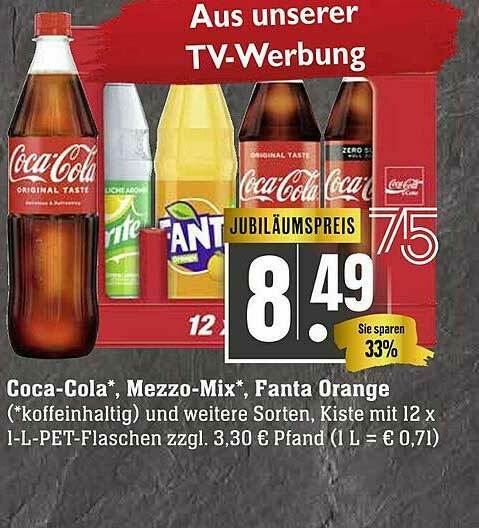 Coca-cola Mezzo-mix Fanta Orange Angebot bei Scheck-in-Center