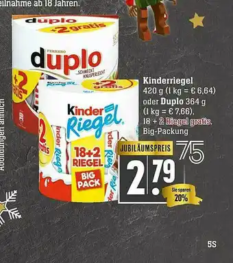 Scheck-in-Center Kinderriegel Oder Duplo Angebot