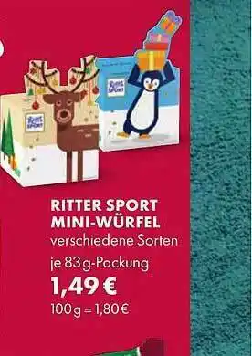 Wasgau Ritter Sport Mini-würfel Angebot