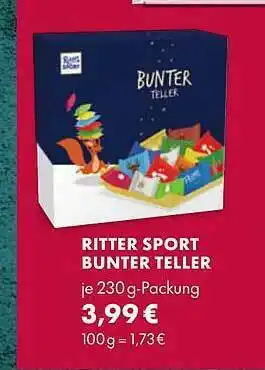 Wasgau Ritter Sport Bunter Teller Angebot