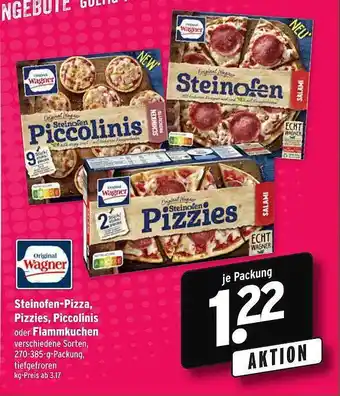 Wasgau Original Wagner Steinofen-pizza, Pizzies, Piccolinis Oder Flammkuchen Angebot