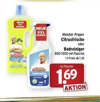 Wasgau Meister Proper Citrusfrische Oder Badreiniger Angebot