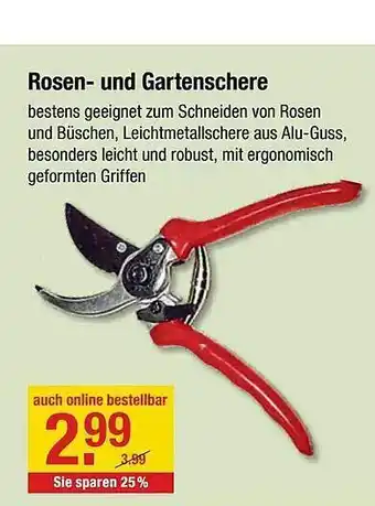 V Baumarkt Rosen Und Gartenschere Angebot