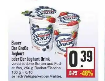 Edeka Bauer Der Große Joghurt Oder Der Joghurt Drink Angebot