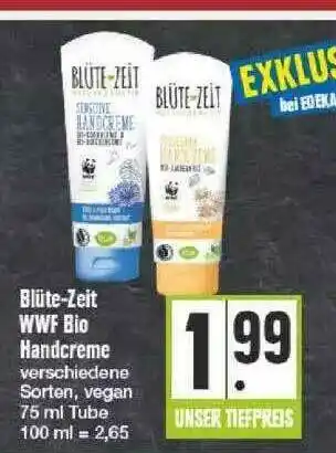 Edeka Blüte Zeit Wwf Bio Handcreme Angebot