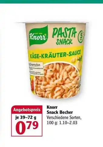 Globus Knorr Snack BEcher Angebot