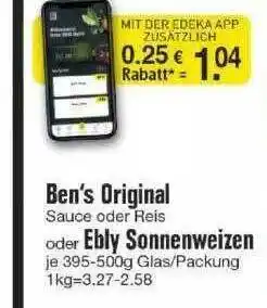 Edeka Ben's Original Oder Ebly Sonnenweizen Angebot