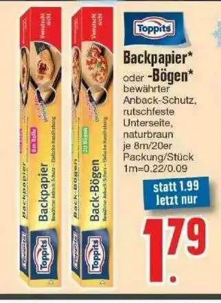 Edeka Toppits Backpapier Oder -bögen Angebot