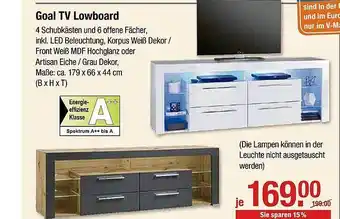 V Baumarkt Goal Tv Lowboard Angebot