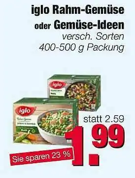 Edeka Scherer Iglo Rahm-gemüse Oder Gemüse-ideen Angebot