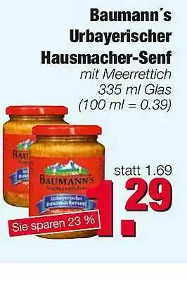 Edeka Scherer Baumann's Urbayerischer Hausmacher-senf Angebot