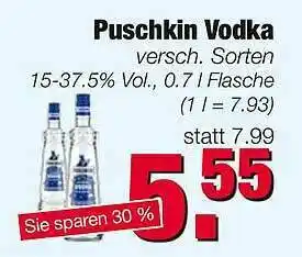 Edeka Scherer Puschkin Vodka Angebot