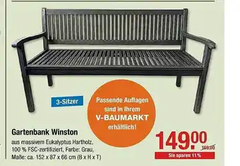 V Baumarkt Gartenbank Winston Angebot