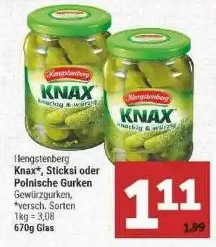 Marktkauf Hengstenberg Knax, Sticksi Oder Polnische Gurken Angebot