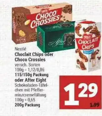 Marktkauf Nestlé Choclait Chips Oder Choco Crossies Oder After Eight Angebot