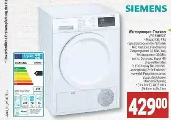 Marktkauf Siemens Wärmepumpen-trockner Angebot