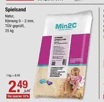 V Baumarkt Spielsand 25kg Angebot