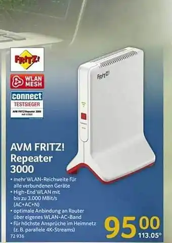 Selgros Avm Fritz! Repeater 3000 Angebot