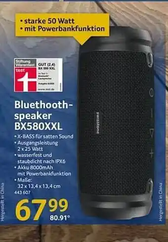 Selgros Bluetooth Speaker BX580XXL Angebot